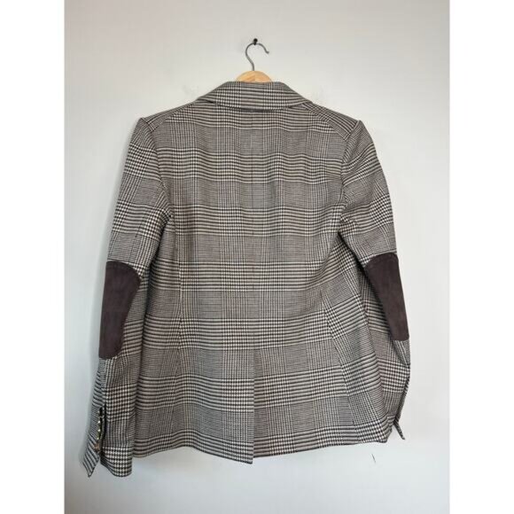 NEW Veronica Beard Houndstooth Plaid Lined Button Jacket Brown Size: 6 - Picture 5 of 5